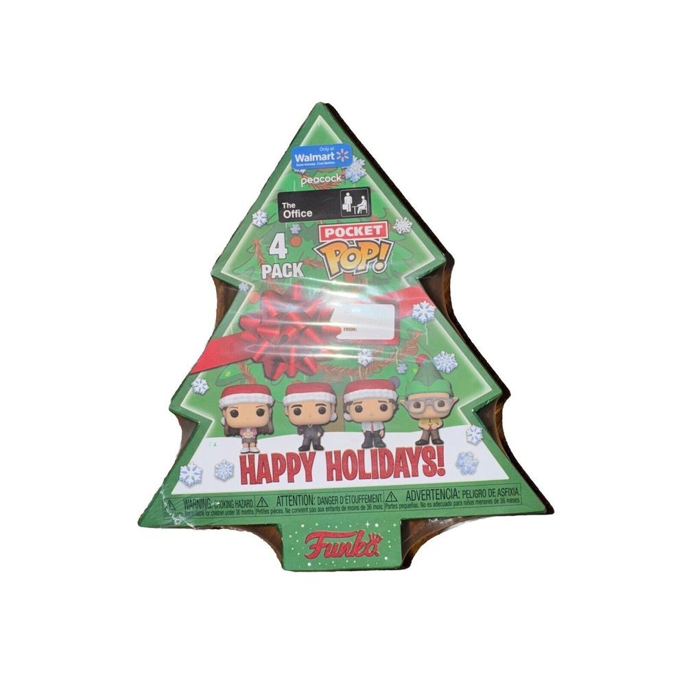 Funko Pocket POP! The Office Holiday Tree Box Walmart Exclusive 4-Pack Sealed